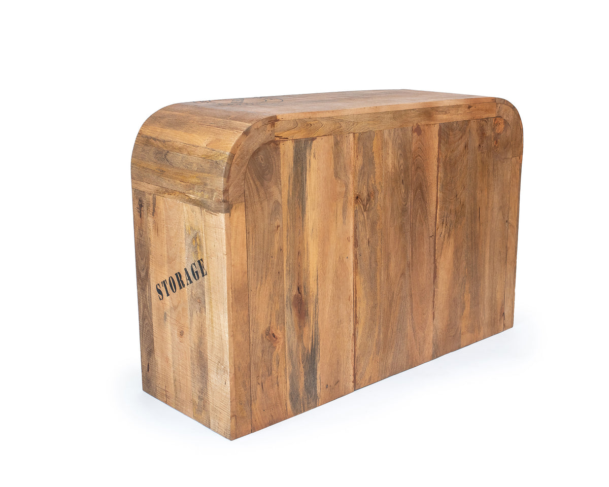 Urban Industrial Mango Wood Cabinet