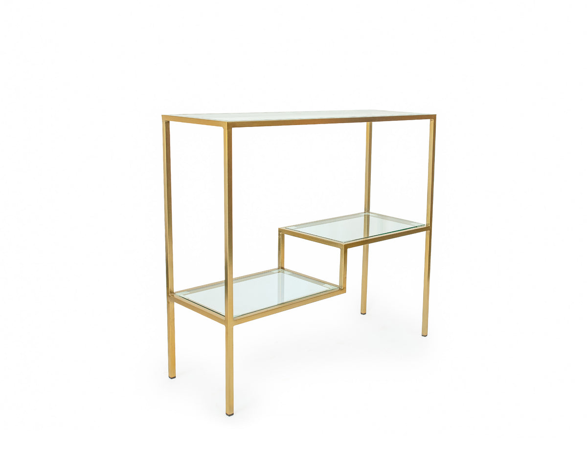 Glass and Iron Chic Console Table
