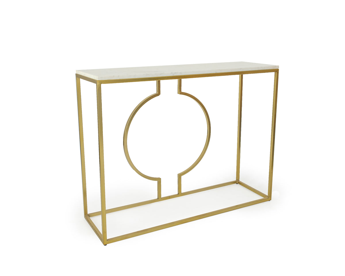 Elegance Iron & Marble Console Table