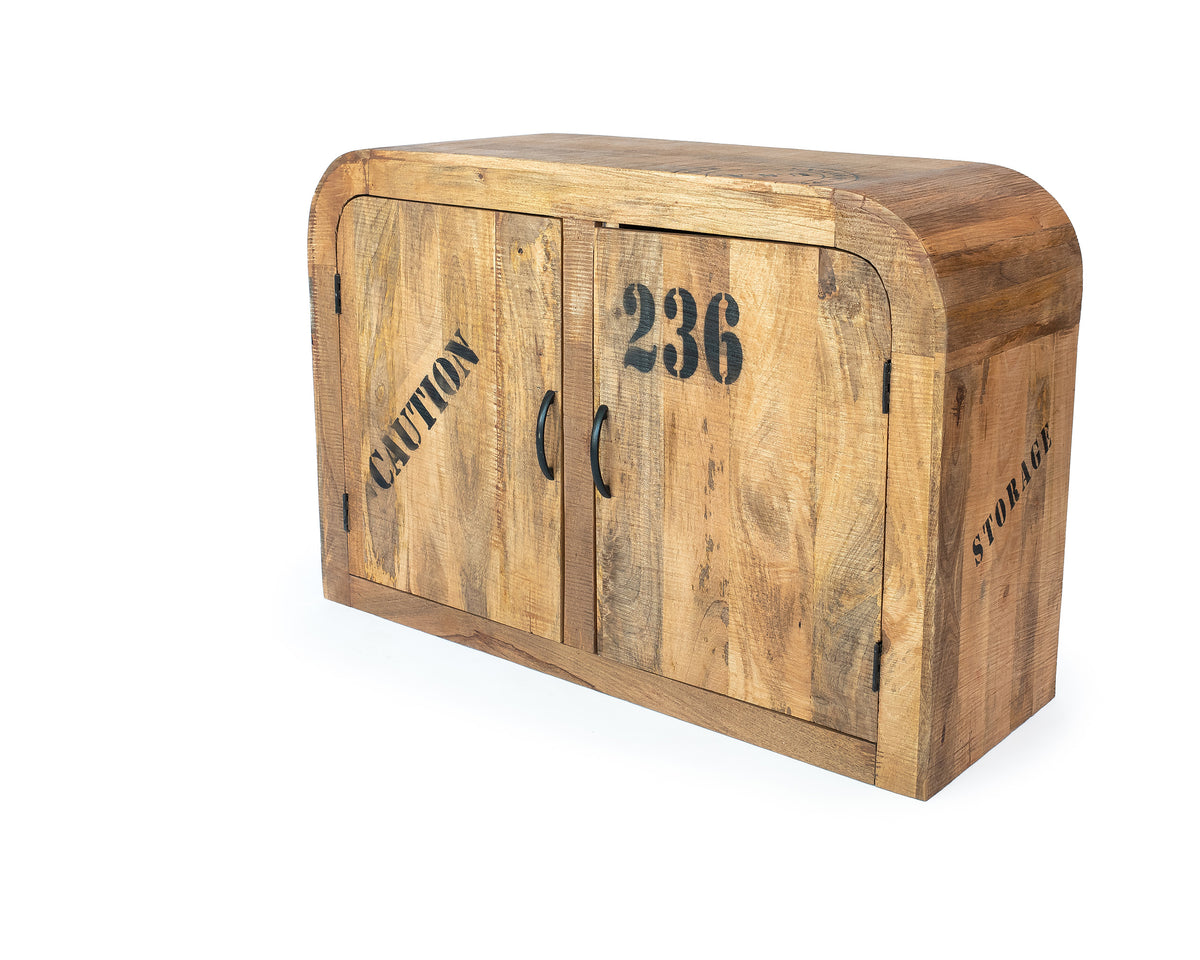 Urban Industrial Mango Wood Cabinet