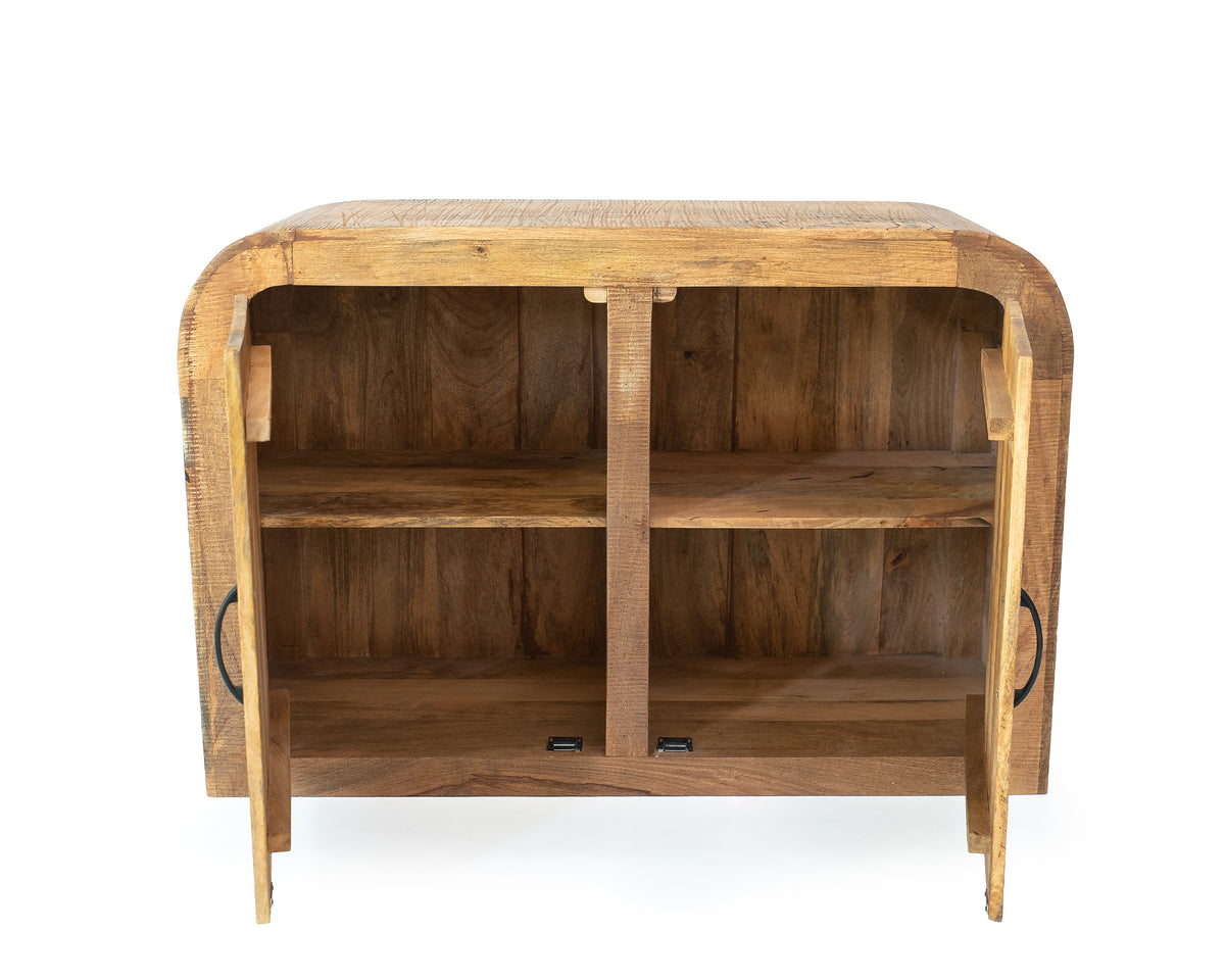 Urban Industrial Mango Wood Cabinet