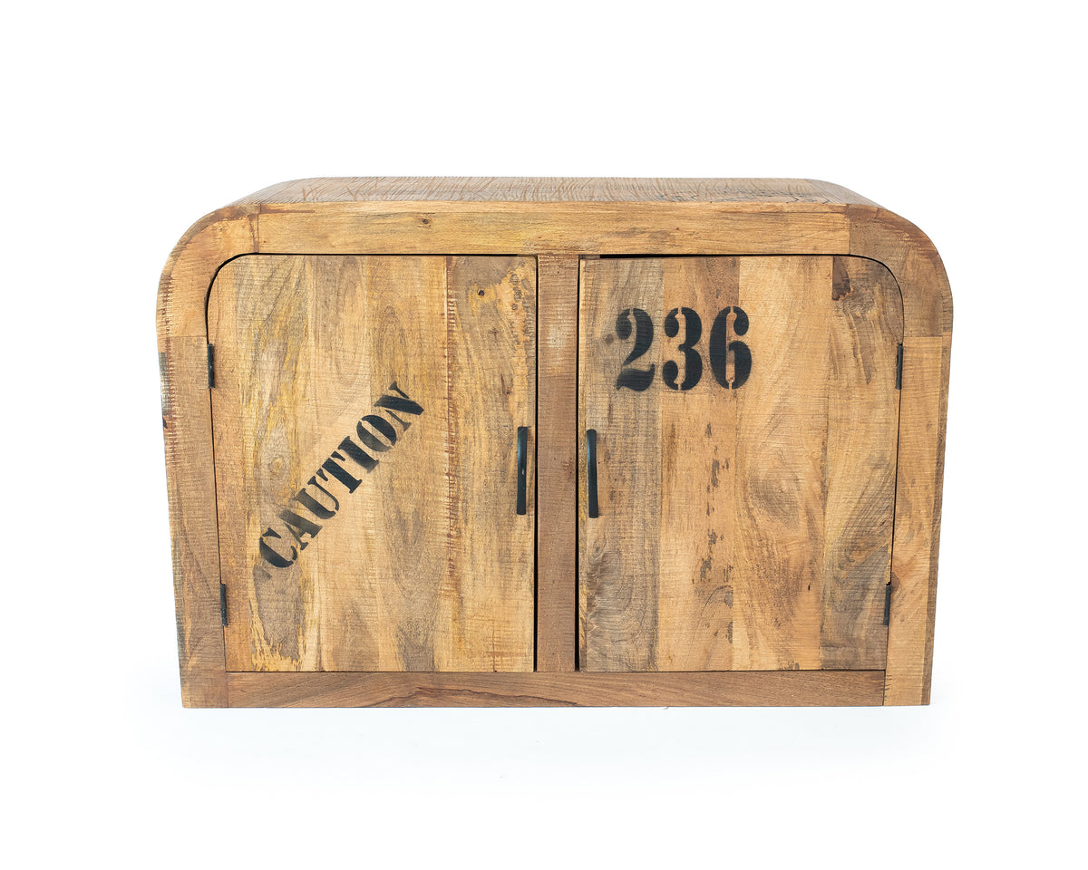 Urban Industrial Mango Wood Cabinet