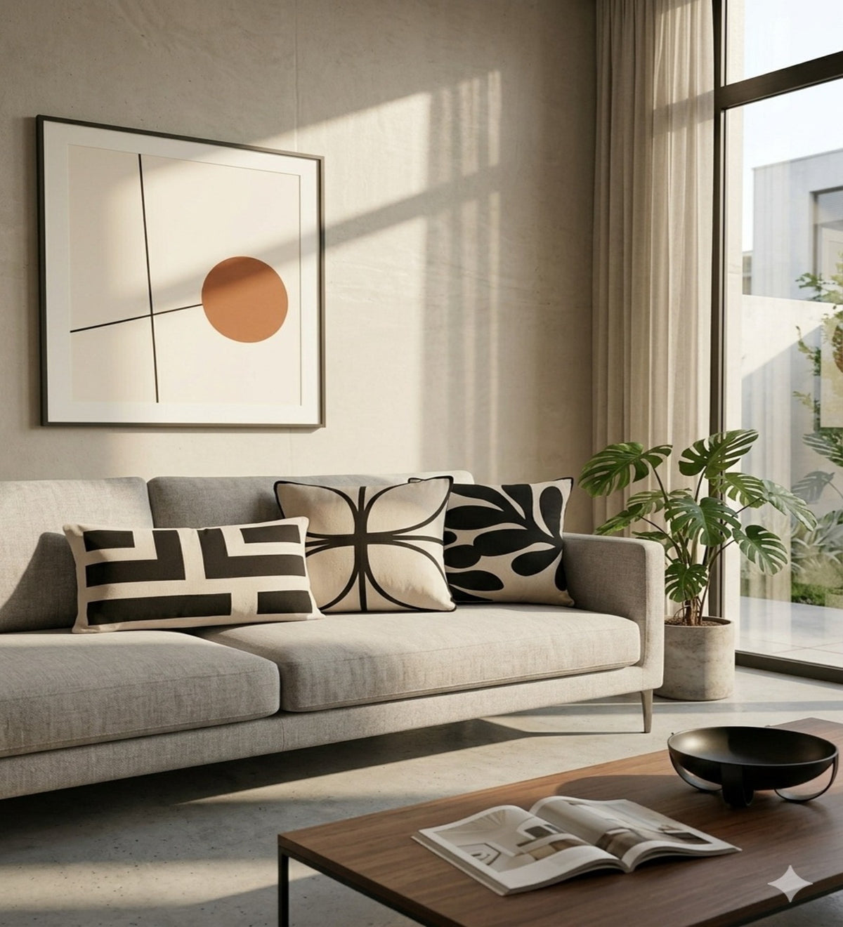ROMA - Modern Soft Roma Cushion Covers Set of 3 (18x18) | Elegant Home Decor