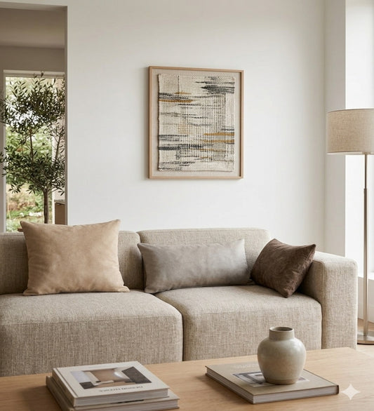ARIA - Modern Solid Cushion Covers Set of 3 (18x18) | Minimal Home Decor