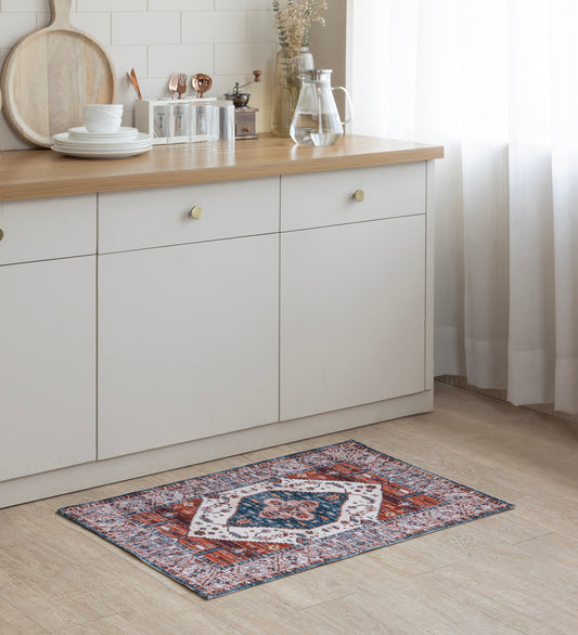 KANHA Multicolor Geometric Hand Woven Cotton Dhurrie Rug (3 ft x 2 ft)