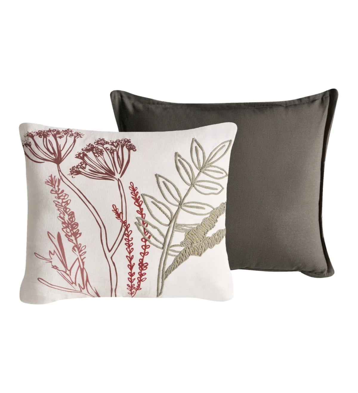 ROSA - Hand Embroidered Floral Cushion Covers Set of 2 (18x18) | Artisan Home Decor