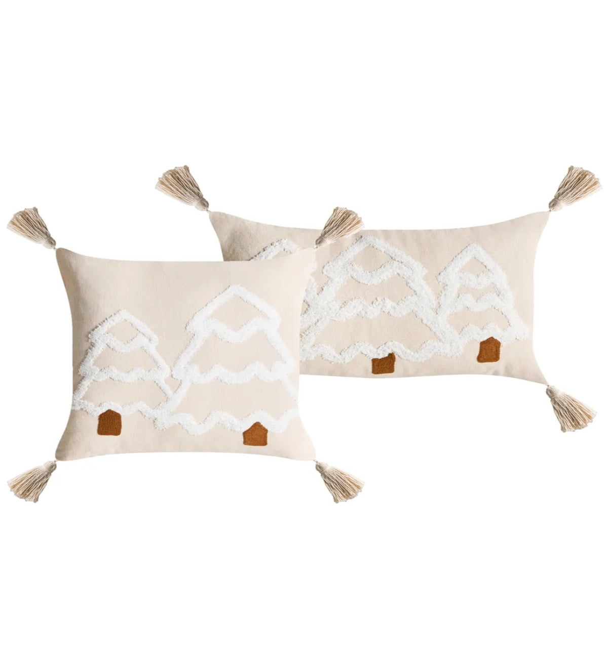 AANYA - Hand Tufted Off-White Cushion Covers Set of 2 (18×18") | Textured Home Decor