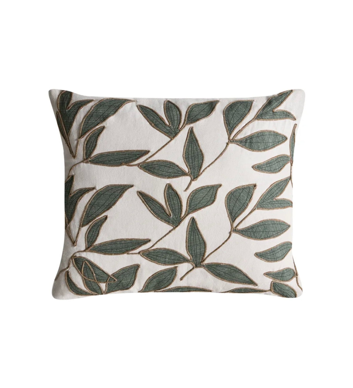 FLORA - Floral Jute Motif Cushion Covers Set of 2 (18x18) | Natural Home Decor