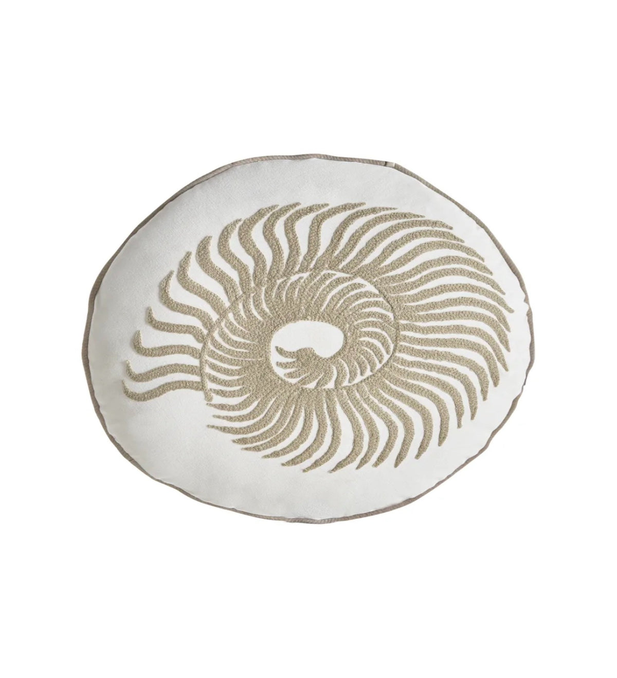 SHELLA - Embroidered Seashell Cushion Covers Set of 2 (18x18) | Coastal Home Decor