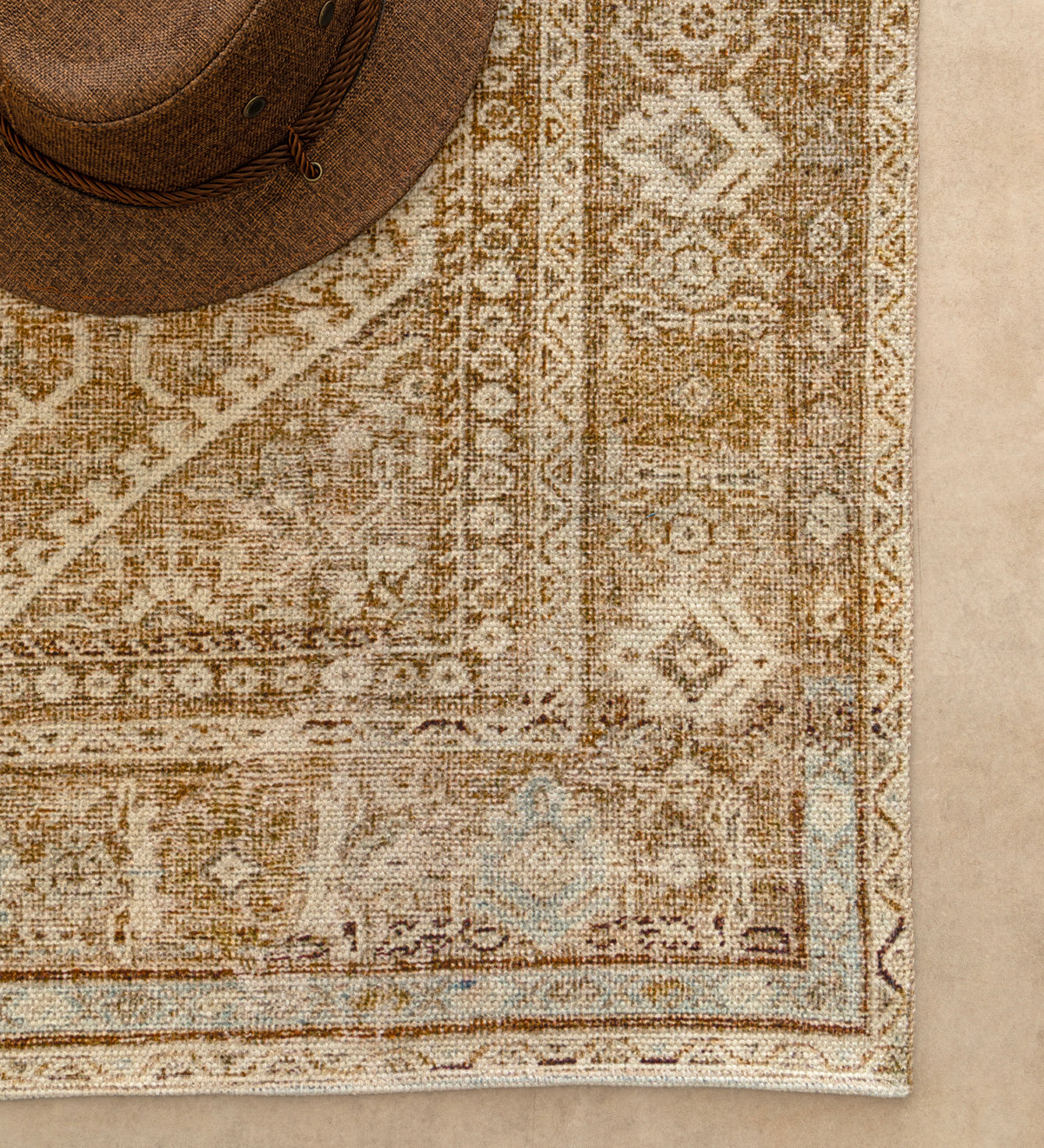 SAHANA Cream Geometric Hand Woven Cotton Dhurrie Rug (6 ft x 4 ft)