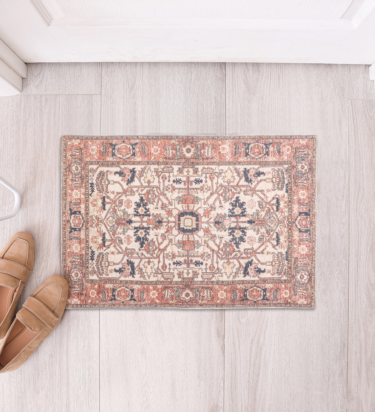 SMRITI Multicolor Geometric Hand Woven Cotton Dhurrie Rug (3 ft x 2 ft)