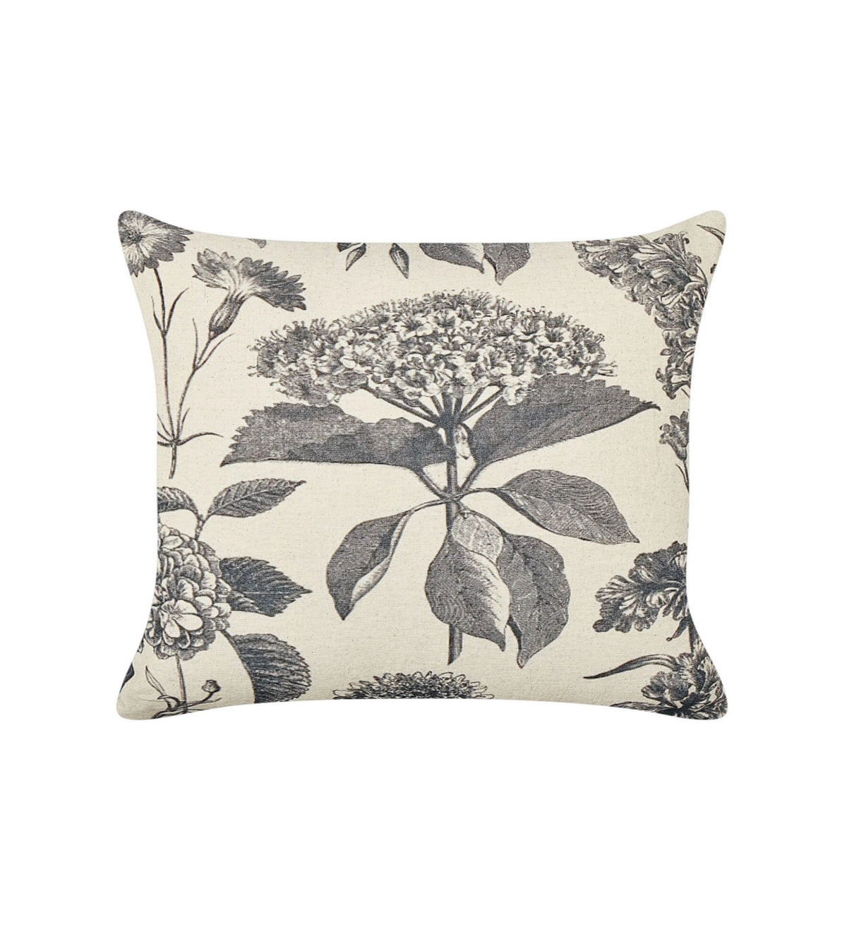 NOIRA - Black Soft Floral Cushion Covers Set of 2 (18x18) | Elegant Home Decor