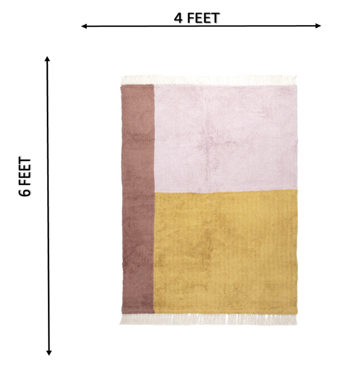 LEELA Pink Geometric Hand Woven Cotton Dhurrie Rug (8 ft x 5 ft)