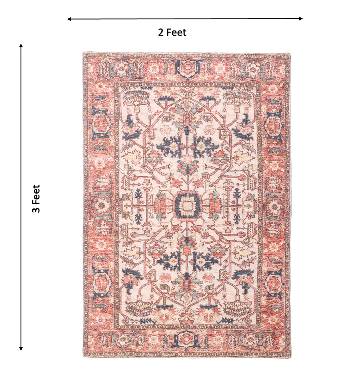 SMRITI Multicolor Geometric Hand Woven Cotton Dhurrie Rug (3 ft x 2 ft)