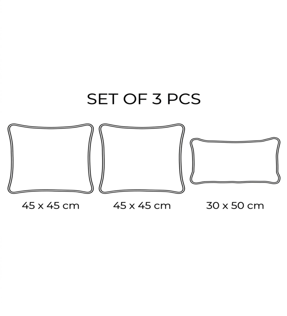 ELYRA - Modern Minimalist Soft Cushion Covers Set of 3 (18x18) | Cozy Home Decor