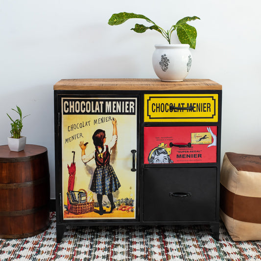 Urban Revival Iron & Mango Wood Storage
