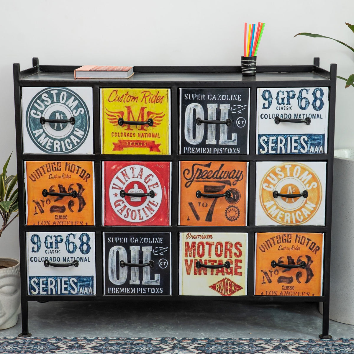 Industrial Iron Elegance Cabinet