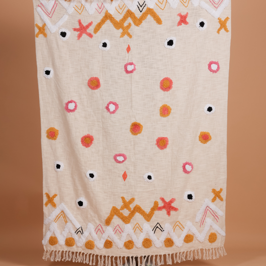 TILMI - Decorative Embroidery Throw Blanket