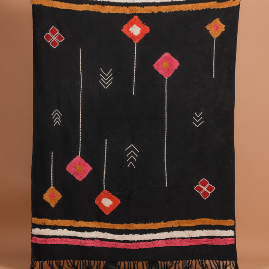 SUNWAL - Decorative Embroidery Throw Blanket