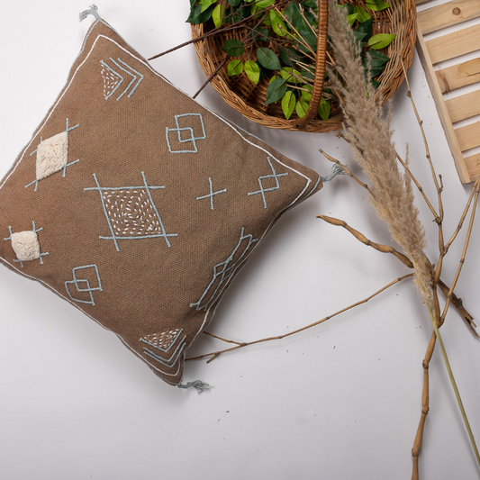 OSTARA - Handcrafted Embroidery Cushion Cover