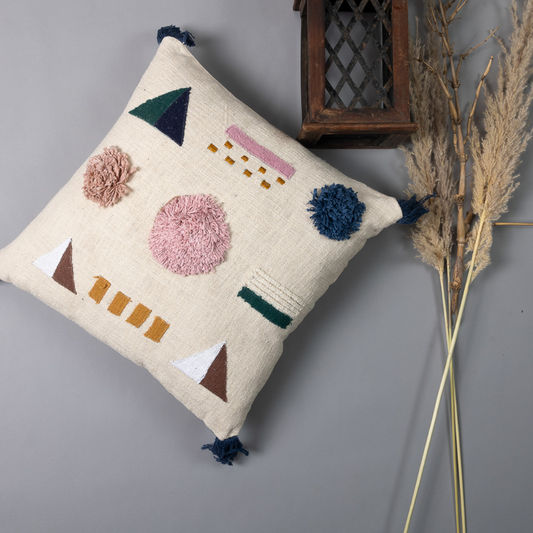 SAHARA -Artful Embroidered Throw Pillow Case