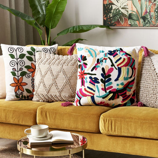 RAIGANJ - Animal Motif Embroidery Cushion Cover