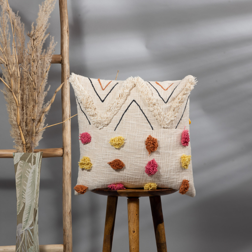 FLOSHY - Artful Embroidered Throw Pillow Case