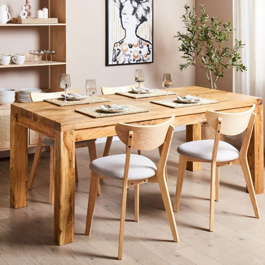 Acacia Wood Dining Table 180 x 90 cm Light Tesa