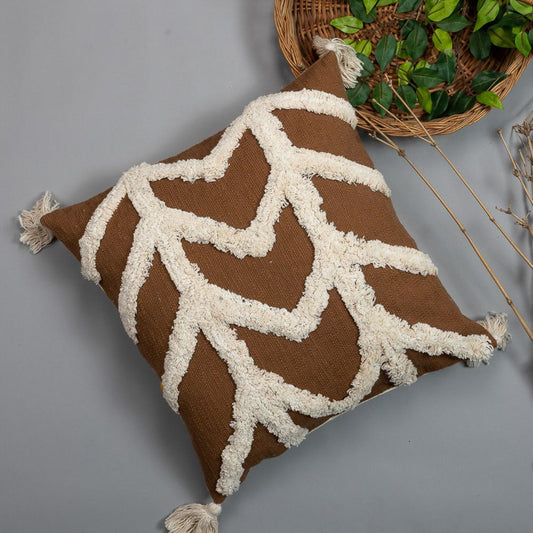 HICKORY - Designer Tufted Pillow Cover