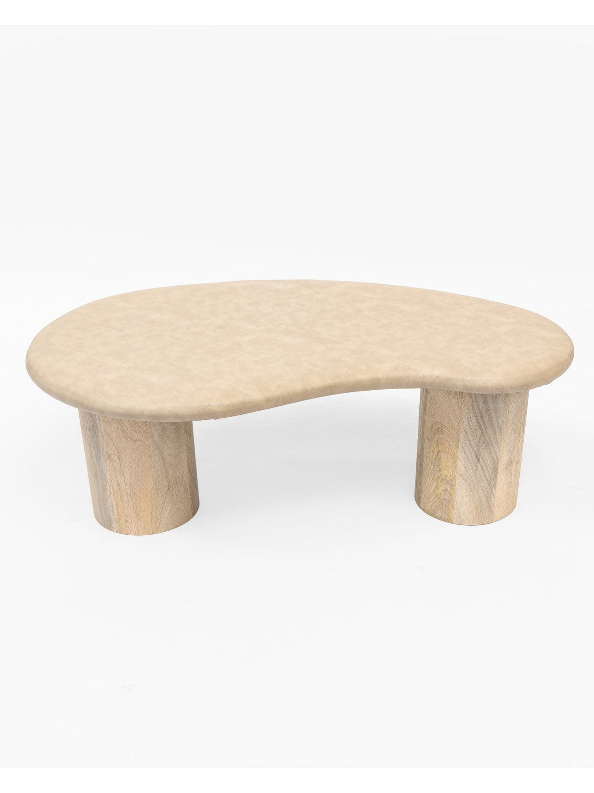 The Gasbh Set of 3 Mango Wood Coffee Tables for Living Room | Solid Wooden Nesting Center Tables with Organic Freeform Tops and Sturdy Pedestal Legs | Natural Wood Finish | Multi Purpose Tables for Home Sofa and Lounge