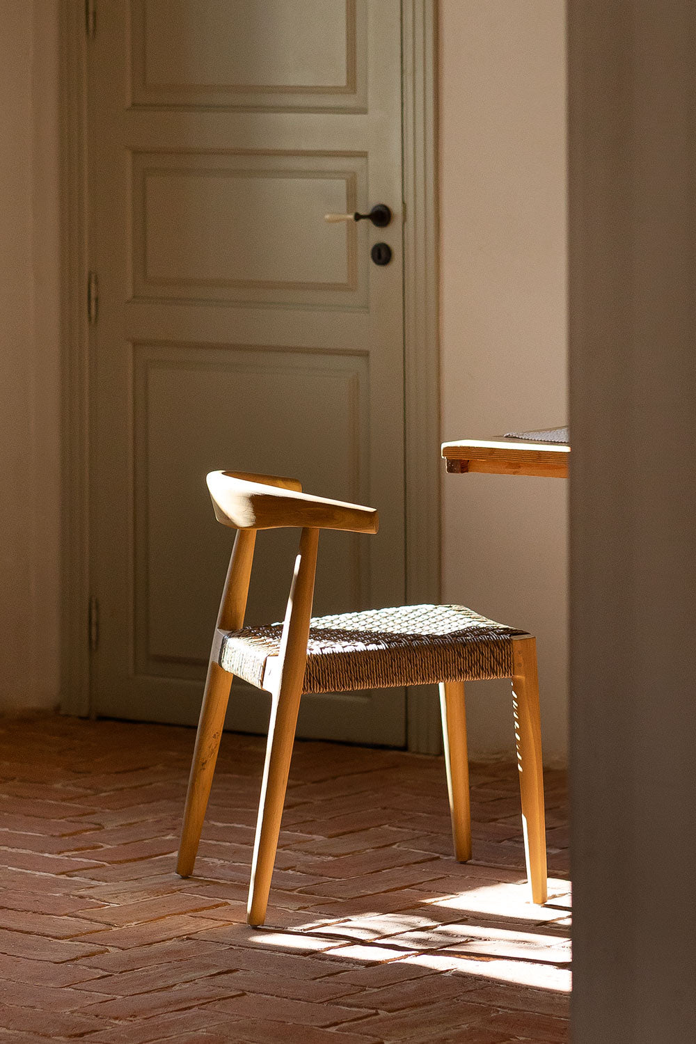 Celle Dinning rope braided sheesham wood chair