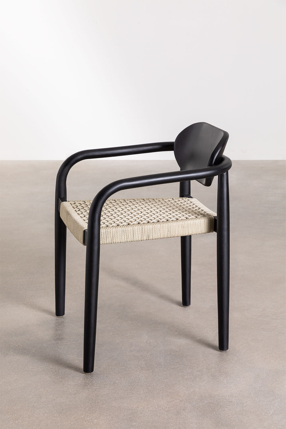 Dardo dinning rope braided acacia wood chair