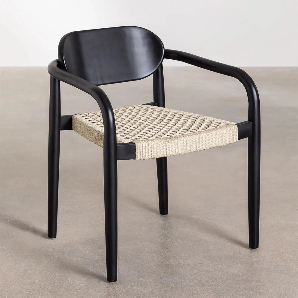 Dardo dinning rope braided acacia wood chair