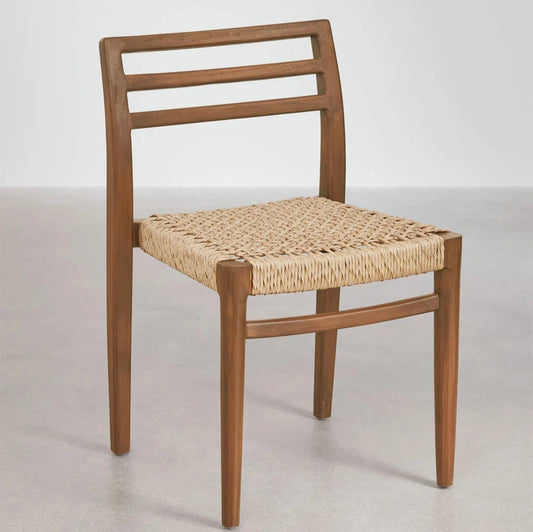 Luke dinning rope braided acacia wood chair
