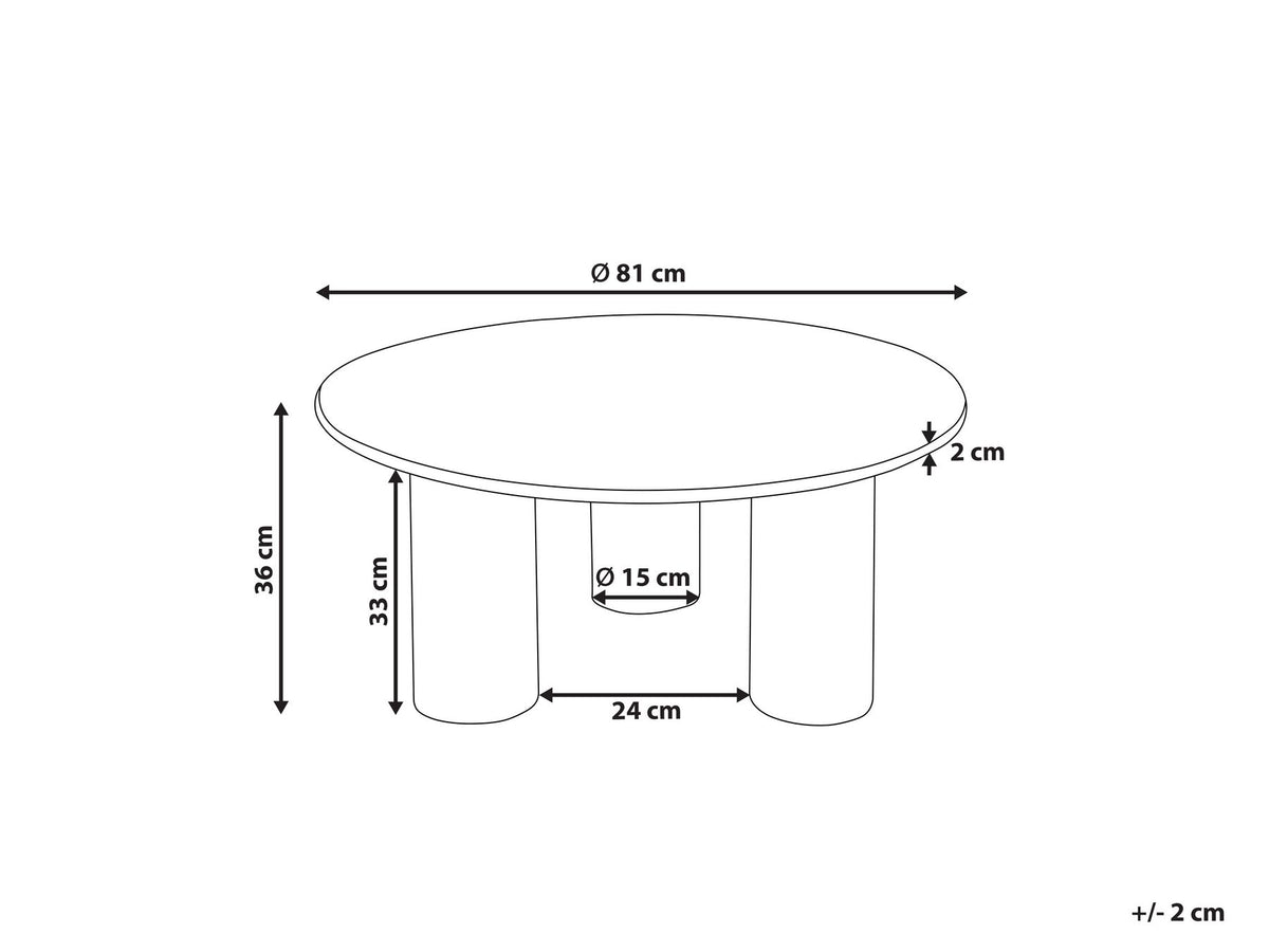 Acacia Wood Coffee Table Light COLINA
